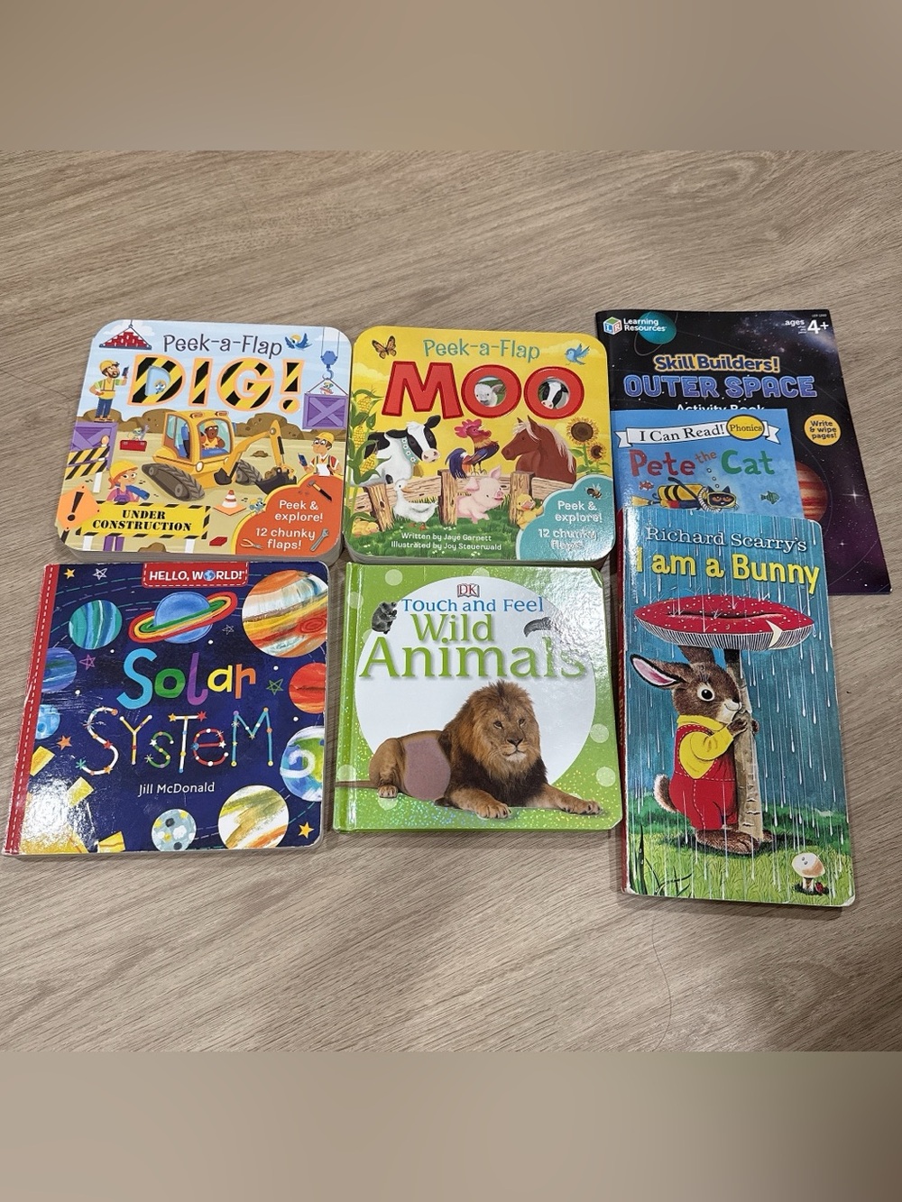 Peek-a-Flap Moo & Friends Board Book Set bundle touch & feel